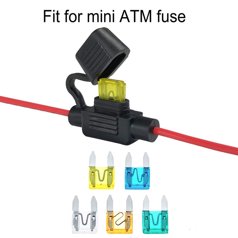VANTRONIK Waterproof MINI Inline Fuse Holder with 18 Gauge AWG