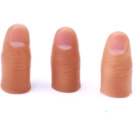 MOMOMAGE 5 Pcs Hard Thumb Tip Finger Fake Magic Tricks Close up Magic Appear Vanish Magic Fake Finger Trick Prop Accessories for Magicians