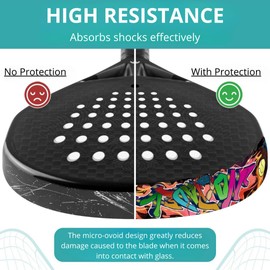 PADELEI Padel Frame Protector - Padel Racket Protector Urban Graffiti Style - Padel Accesories - Padel Racket Protector - Made in Spain - Dimensions 450 x 51 mm