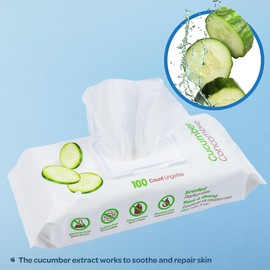 Best Pet Supplies Pet Wipes for Dogs - Dog Wipes Cleaning Deodorizing, for Coats, Ears, Paws – Refreshing, Cucumber 100 Count