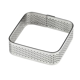 PAVONI ITALIA XFO656520 Punching Tart Ring, Lock (Square), 2.6 x 2.6 x 0.8 inches (65 x 65 x 20 mm), Stainless Steel Tart Ring, Baking Supplies, Oven-safe, Pastry Tart Shape, Decoration by Gianluca