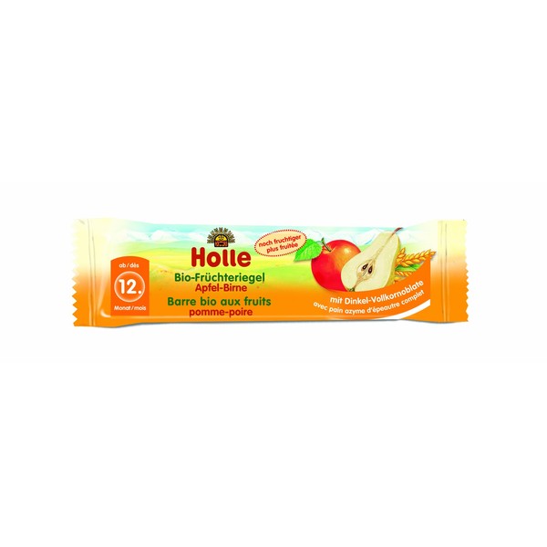 Holle Organic Fruit Bar Apple Pear Pack of 10 (10 x 25 g)