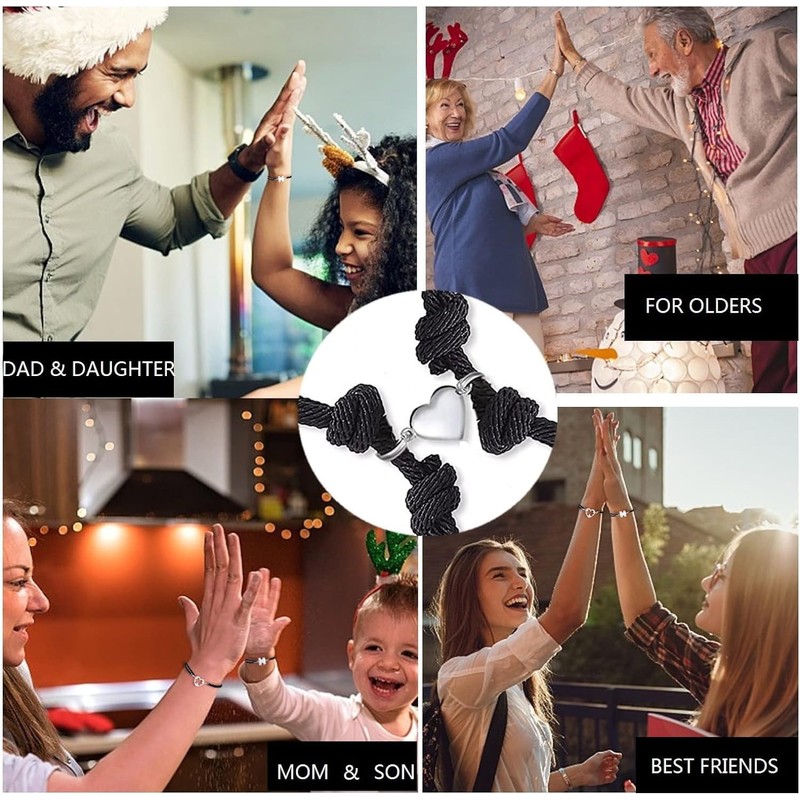 Gkmamrg Partner Bracelets for Connected Couples, Stainless Steel