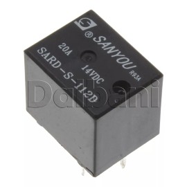 Normal SARD-S-112D Original New Sanyou Flux proofed 1 pole 12V D:0.6W Relay 20A 14VDC