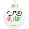 Tree Buddees Oh Fudge Funny Glass Christmas Ornament