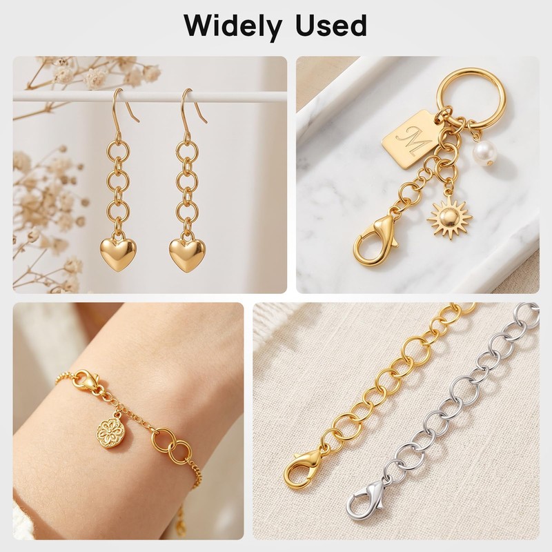 Catephe 1200 Pcs Open Jump Rings, Jump Rings for Jewelry