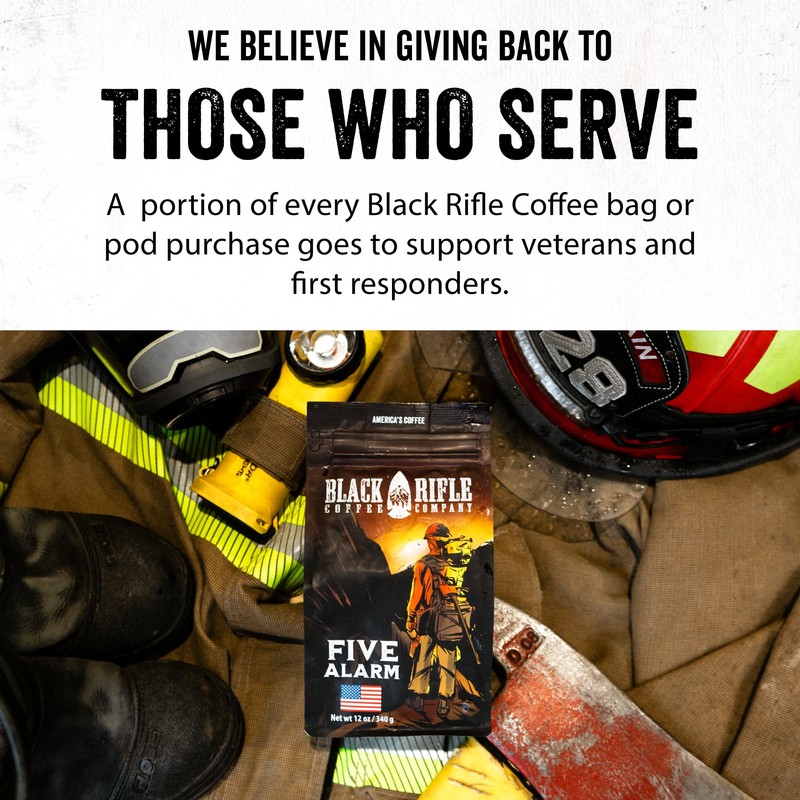 Black Rifle Coffee Company Five Alarm, 12oz Bag, Ground Coffee