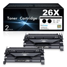 26X CF226X Black High-Yield Toner Cartridge with Chip Replacement for HP 26X CF226X Laser Pro M402d M402dw M402dne; Laser Pro MFP M426dw M426fdw M427dw Printer (Black, 2-Pack)