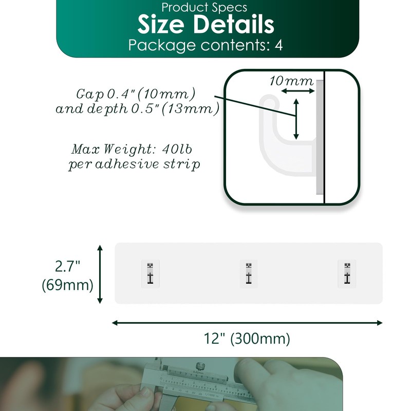 Jovware Shower Caddy Adhesive Replacement Stickers for Organizer and Shelf,