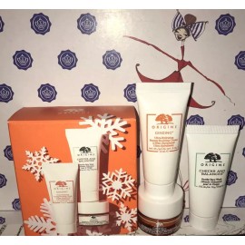 Origins GinZing Eye Cream Energy Boosting Cream Checks and Balances 3 pc Set NEW