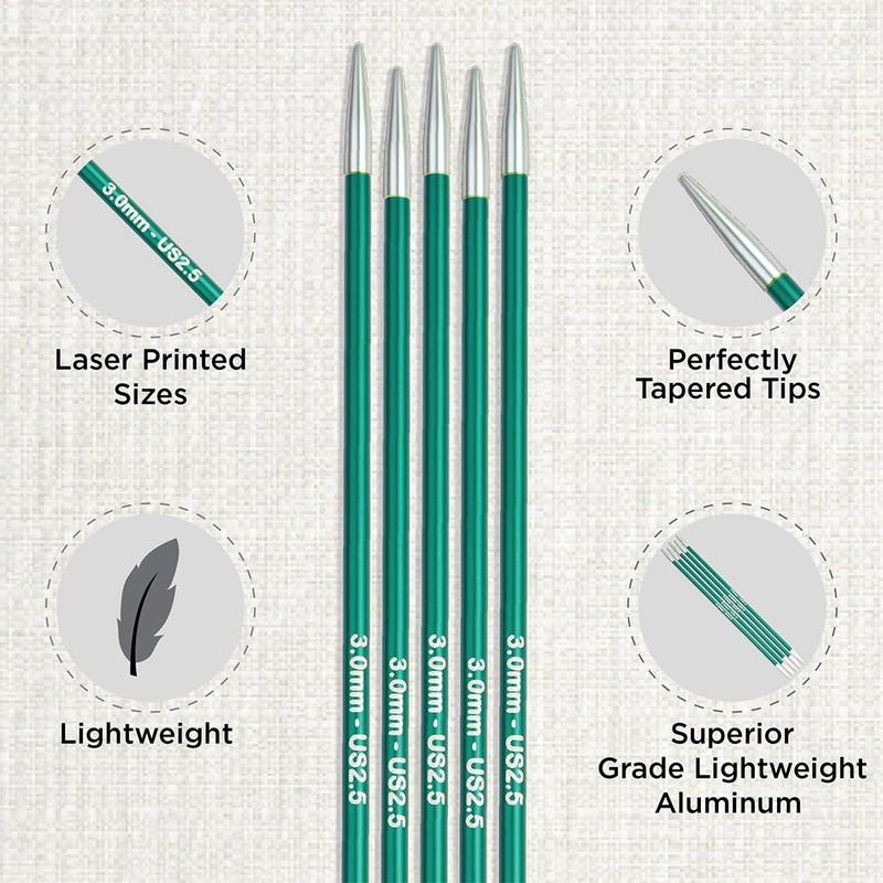 KnitPro Zing Starter Double Pointed Needle Set 6" (15cm) |