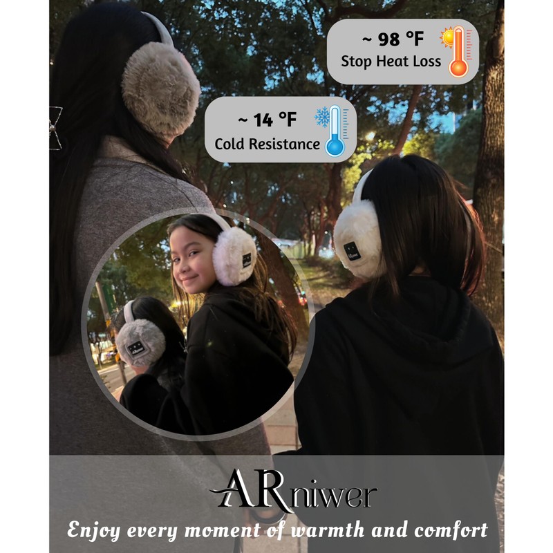 ARniwer Bluetooth Music Soft Warm Earmuffs Wireless Bluetooth speaker Suitable