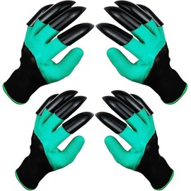 Happy Fox Gardening gloves, waterproof gloves with claws for garden, yard. Fine sharp digging claw gloves (2 Pack)