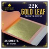 Barnabas Blattgold Gold Leaf - 22K Real Gold [25 Sheets,