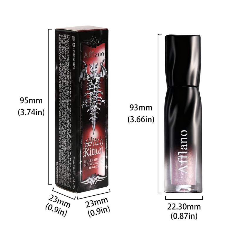 Afflano Shimmer Liquid Lipstick, Metallic Tinged Chameleon Clear Lipgloss