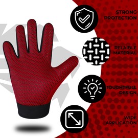 WFX Motorcycle Gloves Child Kids Full Finger MX Motocross Gloves Breathable Children Motorbike Gloves Dirty Bike Quad Road Racing Riding Cycling Climbing for young youth (Red, M)
