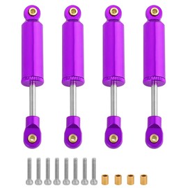 Pothyes Ascent 18 4PCS Built-in Spring Shocks Absorbers Damper for 1/18 RC Crawler Redcat Ascent-18 Metal Upgrade Part (purple, 53mm)