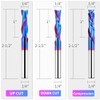 EANOSIC 5PCS Spiral Router Bits Up Down Compression Bit with