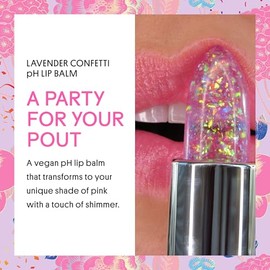 Winky Lux- Bálsamo labial Glitter Confetti, lápiz labial que cambia de color con el pH, bálsamo labial vegano y libre de crueldad animal, hidrata y da volumen, S