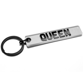 Pixly® Queen Licence Plate Keychain, Mini UK Number Plate Keyring, Name Key Chain, Car Registration Key Ring, Valentines Gift Reg Fob, for Her, Mum, Mom, Mother, Mother’s Day, Girlfriend