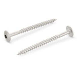 Trespo Wood Screws 5.5 x 70 mm Pack of 15 Stainless Steel A2 / V2A - Round-Headed Wood Screws with Hexalobular Socket - Rustproof - Blank