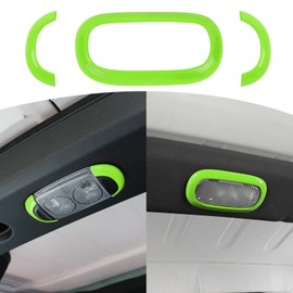 JOSHELA for Jeep JK Map Dome Light Trim Cover Fit for Jeep Wrangler JK JKU 2011-2017 4DR Green Interior Accessories 3pcs