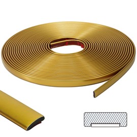 ZOWZOW Molding Trim Flexible and Self Adhesive Trim Matt Gold 8M