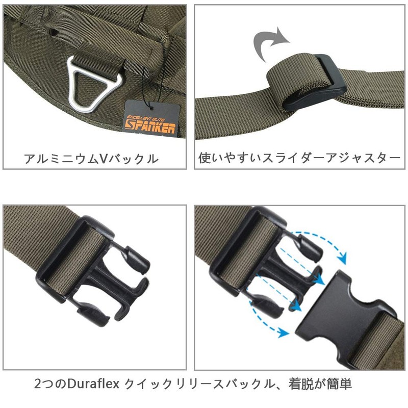Excellent Elite Spanker Dog Harness, Military Nylon Harness, for Large