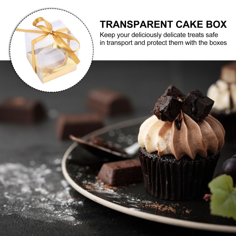 DOITOOL Individual Cupcake Containers, 12Pack Clear Cupcake Boxes Single Cupcake
