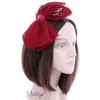 Extra Large Mesh Bow Headband for Girls-Burgundy