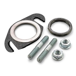 Bamyli Exhaust Gasket and Exhaust Stud Bolt, Manifold Seal Set, 50 cc 2T Scooter Single Cylinder Exhaust 25 mm 2 Open Holes Axle Distance 48 mm for Yamaha Aerox Mach-G Jog-R Bw's Nitro