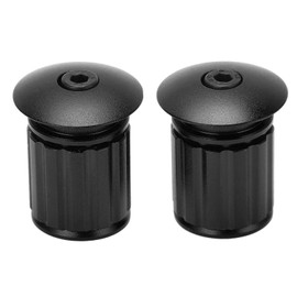 OUKENS Bicycle Bar Ends Set, One Pair of Aluminium Alloy Bicycle Bar Ends Handlebar Plug Handlebar End Plugs Caps, Handlebar End Cap Adjustable Closure Cap for 18-20 mm Bicycle Handlebars (Black)