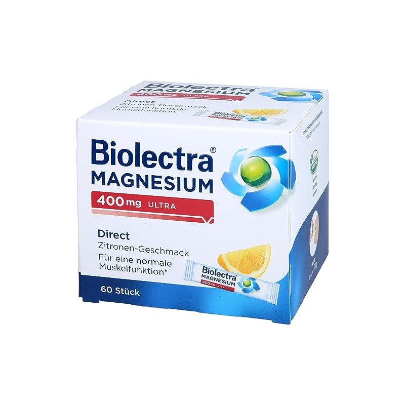Biolectra Magnesium 400 mg Ultra Direct Lemon, Pack of 60