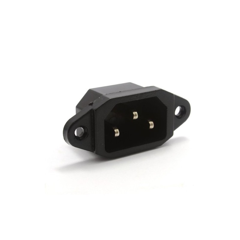 kenable IEC 10A C14 3 Pin Chassis Panel Mount Plug