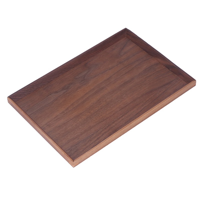 Walnut Wooden Tray Rectangle Serving Tray Tenon Structure Chinese For