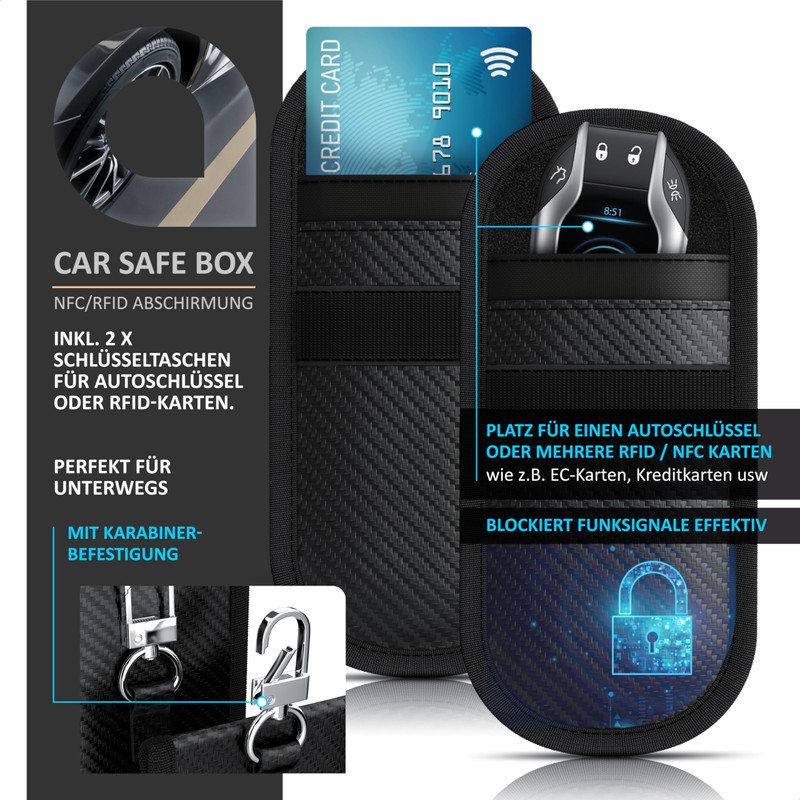 CSL Keyless Go Protection Box, NFC RFID Faraday Box, Shielding