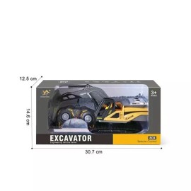 YBvaluebuy 2.4G 9/11CH RC Excavator Bulldozer Construction Toys Remote Control Crawler - RC Plastic Excavator