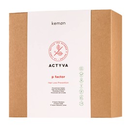 Kemon - Actyva P Factor Intensive, 3-Phasen-Behandlungssystem zur Vorbeugung von Haarausfall, Set mit 4 Produkten - 544 ml