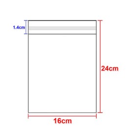 Ziplock Bags 16×24cm, 25PCS, 4 Mil Extra Thick Medium Size Clear Plastic Resealable Grip Seal Bags with Lock Seal Zipper, Storage Pouches for Food Sandwich Mask Incense Packaging