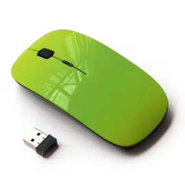 KawaiiMouse [ Optical 2.4G Wireless Mouse ] Vibrant Neon Green Color Bright