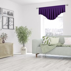 OYRING Blackout valances for Windows Energy Efficient Rod Pocket Curtain Valance for Living Room Kitchen and Bedroom Lavender Purple (39 x 20 Inch, 1 Panel)