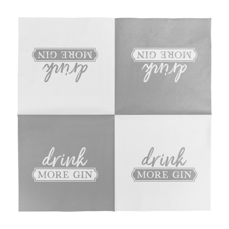 150 cocktail napkins, 3-ply, 25 x 25 cm, drink more
