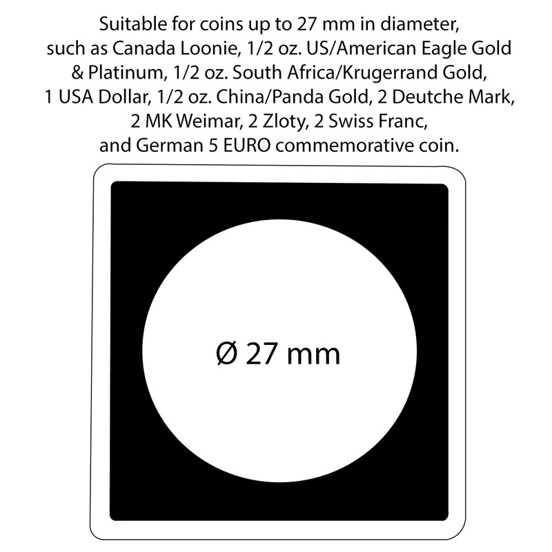 Lighthouse Square coin capsules QUADRUM, inner diameter 27 mm