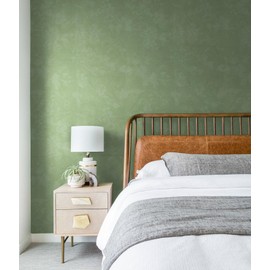 Erfoni 197"x17.7" Green Wallpaper Floral Peel and Stick Wallpaper Floral Embossed Contact Paper Flower Textured Self Adhesive Removable Wallpaper Vintage Green Wall Paper for Bedroom Livingroom Decor