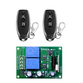 QIACHIP 12V DC Motor Forward and Reverse Relay Switch 3A, RF Wireless Remote Electric Push Rod Controller for Roller Shutters, Electric Curtains/Locks, Water Pumps