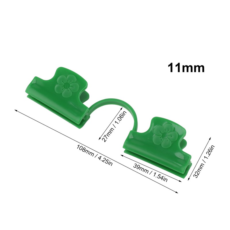 50Pcs Greenhouse Clamp PE Plastic 2 Head Plant Film Clamp