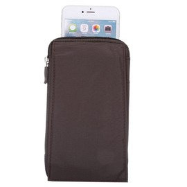 DFV mobile - Multi-Functional Universal Vertical Stripes Pouch Bag Case Zipper Closing Carabiner for => Media-Droid IMPERIUS 4.3HQ MT7006