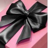 50mm Double Satin Black 25 Metres Ribbon Thickness 5cm Wedding