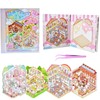 DIY 3D Mini House Scene Stickers Book with Tweezers Make