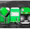 1:32 Garbage Truck Toy with Dumpster 4 Trash Bins Friction